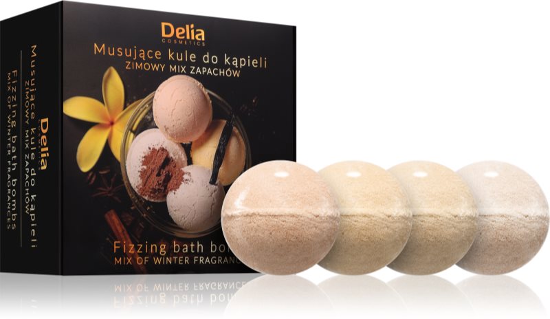 Delia Cosmetics Fizzing Bath Bombs Winter Mix set cadou pentru baie 4x100 g