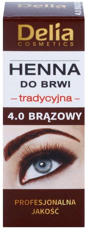 Delia Cosmetics Henna culoare pentru sprancene culoare 4.0 Brown 2 g + 2 ml