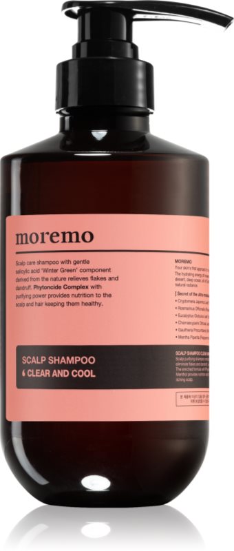 moremo Scalp Shampoo Clear And Cool curatarea profunda a scalpului anti matreata 500 ml