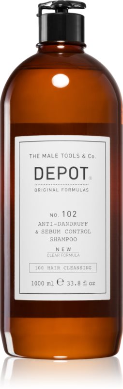 DEPOT 100 HAIR CLEANSING NO. 102 PURIFYING & SEBUM CONTROL șampon pentru reechilibrarea scalpului gras 1000 ml