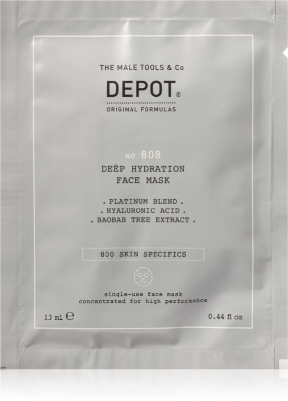 DEPOT 800 SKIN SPECIFICS NO. 808 DEEP HYDRATATION FACE MASK mască de hidratare profundă pentru barbati 12x13 ml