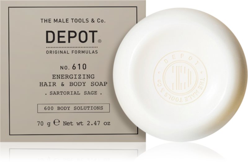 DEPOT 600 BODY SOLUTIONS NO. 610 ENERGIZING HAIR & BODY SOAP sapun pentru corp si par 70 g