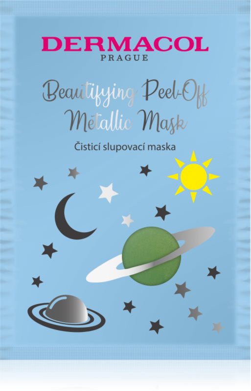 Dermacol Beautifying Peel-Off Metallic Mask mască exfoliantă pentru curatare profunda 15 ml