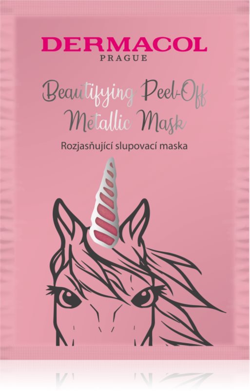 Dermacol Beautifying Peel-Off Metallic Mask mască exfoliantă pentru o piele mai luminoasa 15 ml