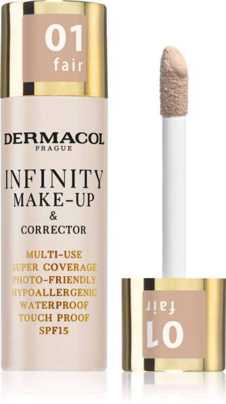 Dermacol Infinity fond de ten cu acoperire ridicată SPF 15