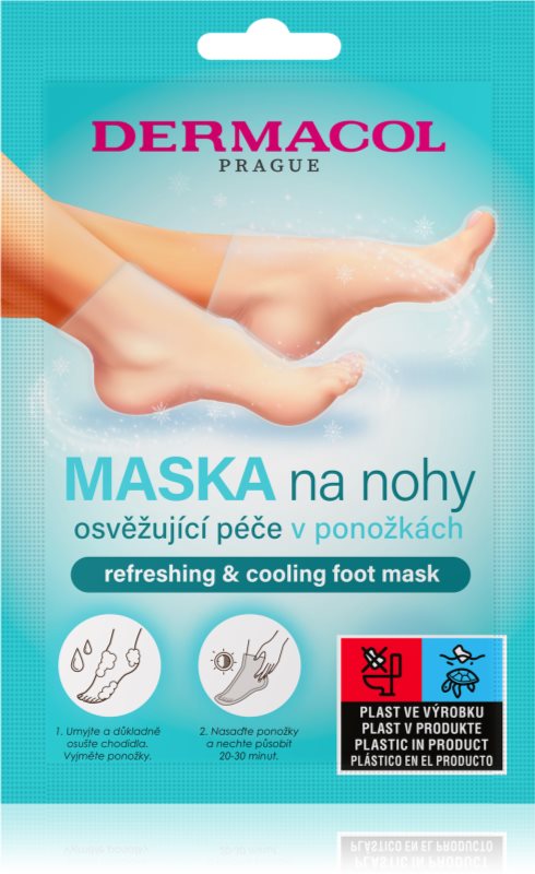 Dermacol Foot Mask Refreshing & Cooling masca regeneratoare pentru picioare sub formă de șosete cu efect revigorant 1 pereche