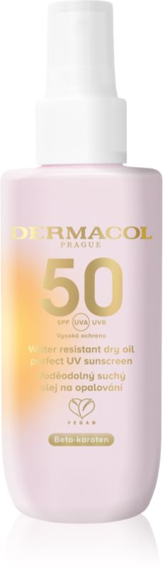 Dermacol Sun ulei uscat cu protecție solară rezistent la apa SPF 50 150 ml