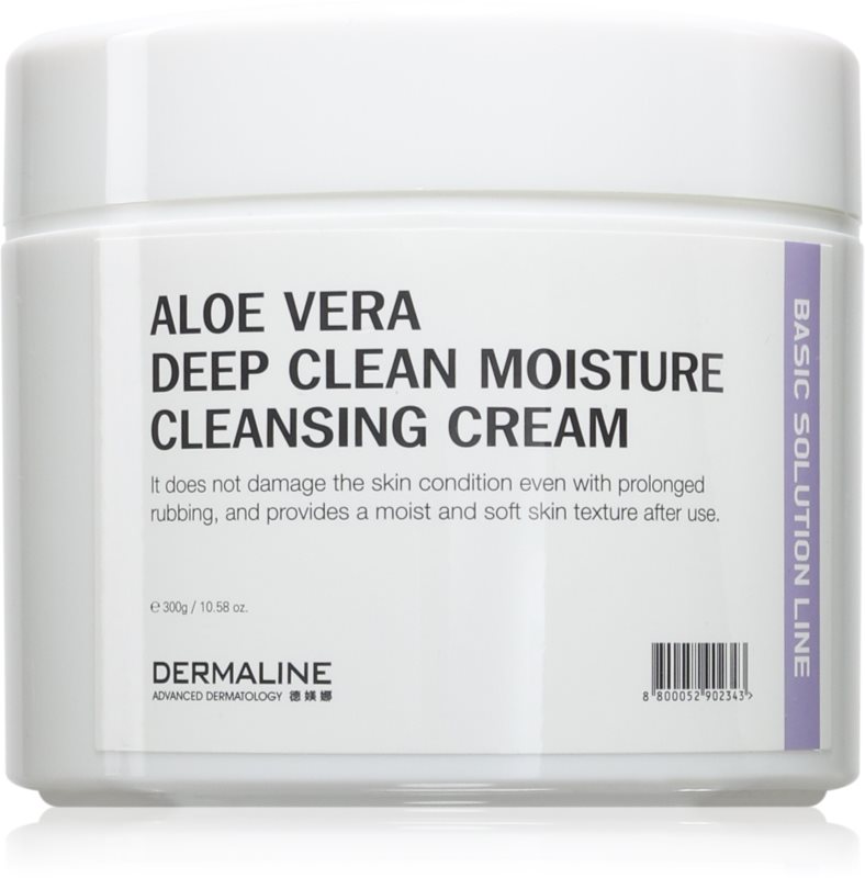 Dermaline Basic Solution Line Aloe Vera Deep Clean Moisture Cleansing Cream Cremã curățare în profunzime cu aloe vera pentru piele sensibila 300 ml