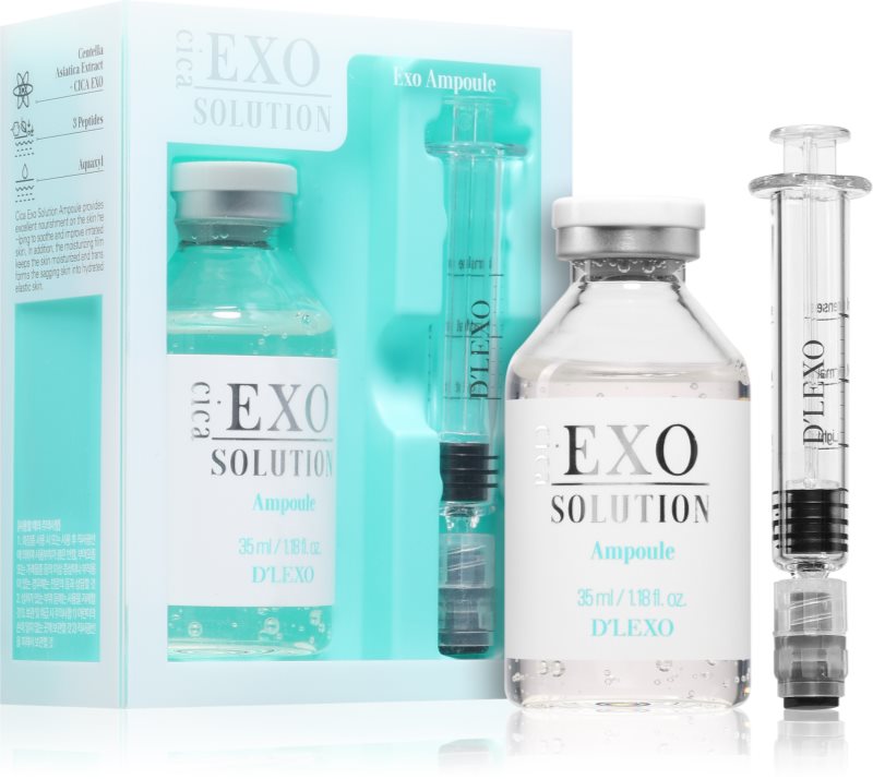 Dermaline D'LEXO Cica EXO Solution Ampoule ser calmant și hidratant cu efect antirid 35 ml