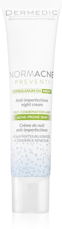 Dermedic Normacne Preventi crema de noapte impotriva imperfectiunilor pielii cauzate de acnee 40 ml