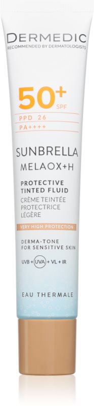 Dermedic Sunbrella Protective Tinted Fluid crema de fata cu efect de protectie SPF 50+ 40 ml