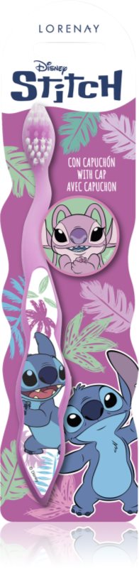 Disney Stitch Toothbrush with Cap perie de dinti pentru copii 3 y+ 1 buc
