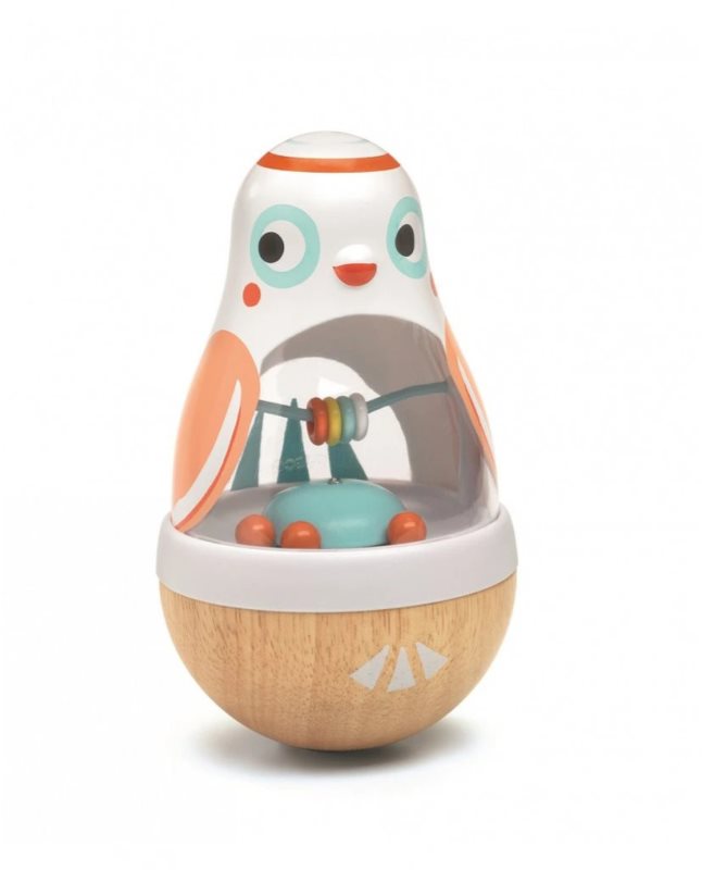 DJECO Wood Roly-Poly Owl jucarie 10m+ 1 buc