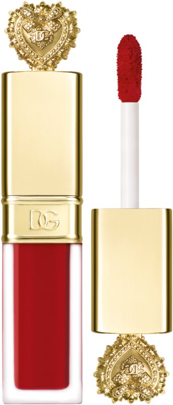 Dolce&Gabbana Flawless Everkiss Liquid Lip Mini ruj lichid mat culoare 405 Devotion - Perfect Vibrant Red 3 ml