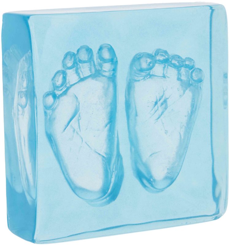 Dooky Crystal Memories DeLuxe 3D Frame Handprint & Footprint set de mulaj pentru amprentele bebelușului 1 buc