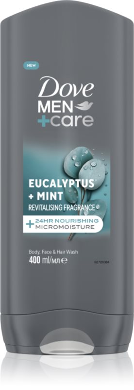 Dove Men+Care Advanced gel de dus pentru față, corp și păr pentru barbati Eucalyptus & Mint 400 ml
