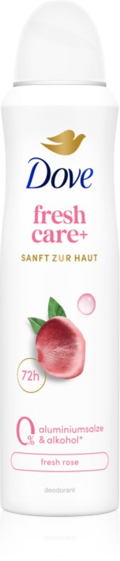 Dove 0% ALU Fresh Rose deodorant fara alcool sau particule de aluminiu Spray 150 ml