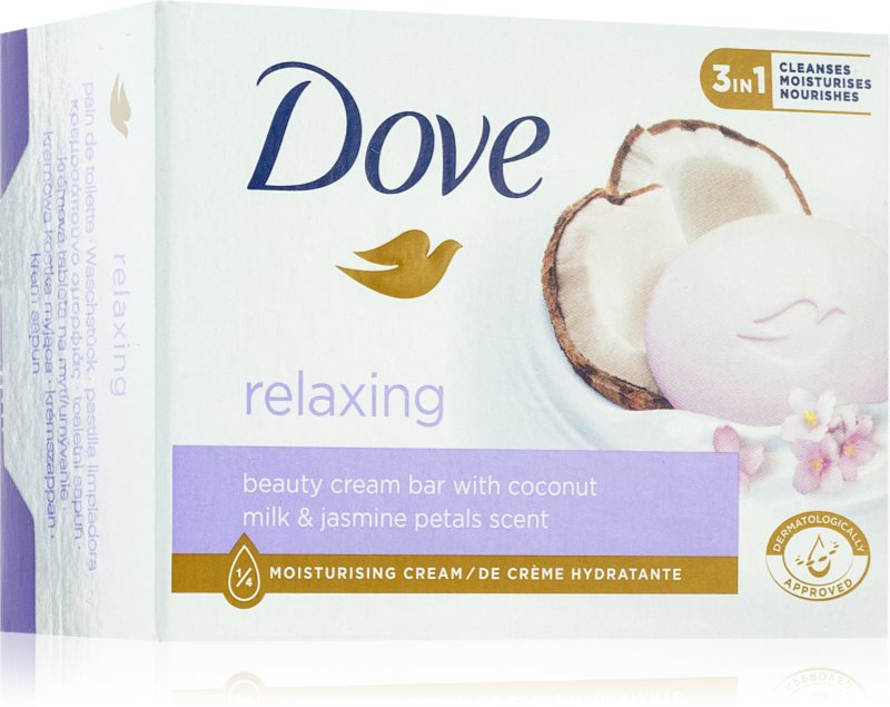 Dove Relaxing Coconut sapun cremos pentru spalare Coconut milk & Jasmine petals 90 g