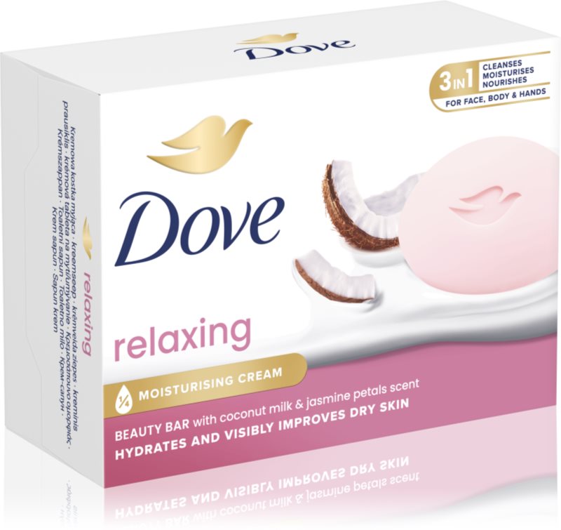 Dove Relaxing Coconut sapun cremos pentru spalare Coconut milk & Jasmine petals 90 g