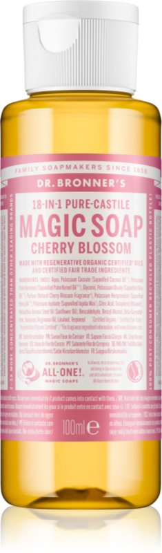 Dr. Bronner’s Cherry Blossom 18-in-1 Liquid Soap săpun lichid universal 100 ml