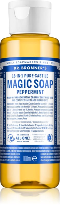 Dr. Bronner’s Peppermint săpun lichid universal 100 ml