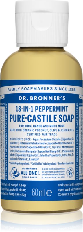 Dr. Bronner’s Peppermint săpun lichid universal 945 ml
