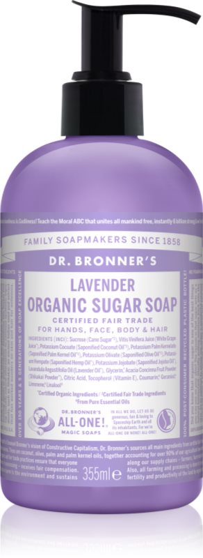 Dr. Bronner’s Lavender săpun lichid pentru corp si par 355 ml