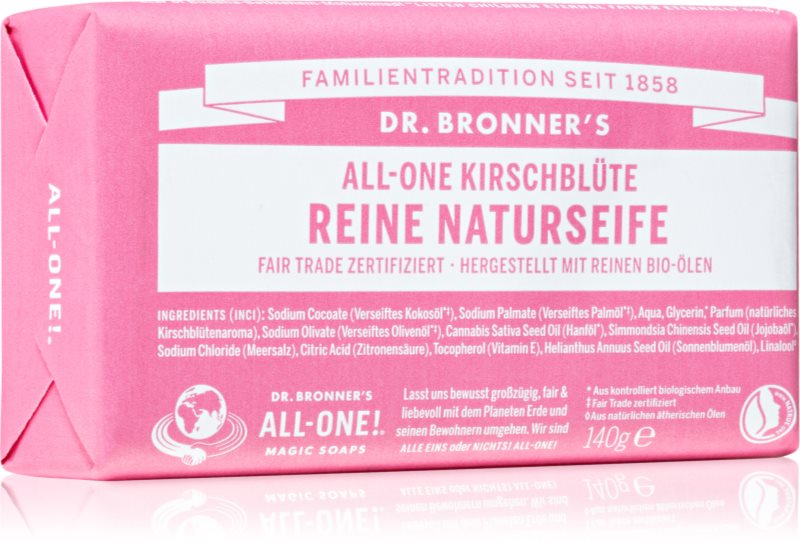 Dr. Bronner’s Cherry Blossom Pure Castile Soap Bar săpun solid 140 g