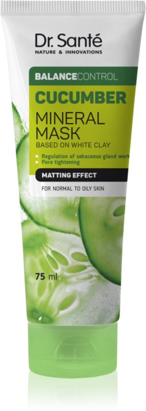 Dr. Santé Sebocontrol Cica + Zinc + AHA mască pentru față pentru ten gras și mixt 75 ml