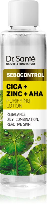 Dr. Santé Sebocontrol Cica + Zinc + AHA lapte pentru curatare pentru ten gras 200 ml