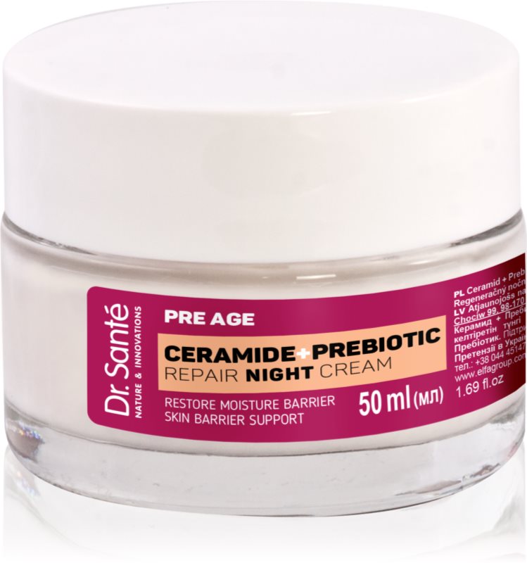 Dr. Santé Pre Age Ceramide + Prebiotic crema regeneratoare de noapte pentru ten matur 50 ml