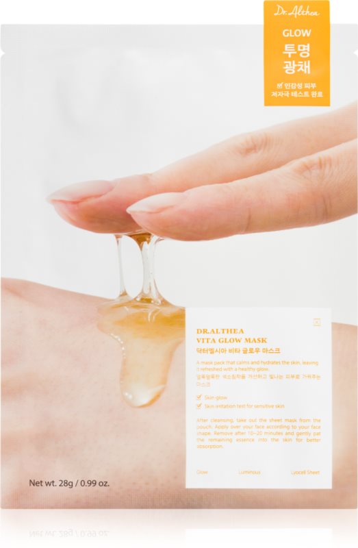 Dr. Althea Vita Glow Mask mască textilă iluminatoare 28 g