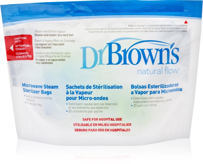 Dr. Brown's Microwave Steam Sterilizer Bags săculeți pentru sterilizare 5 buc