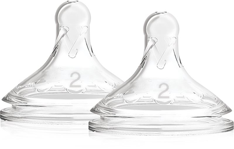 Dr. Brown's Options+ Wide-Neck Level 2 tetină pentru biberon 3 m+ 2 buc