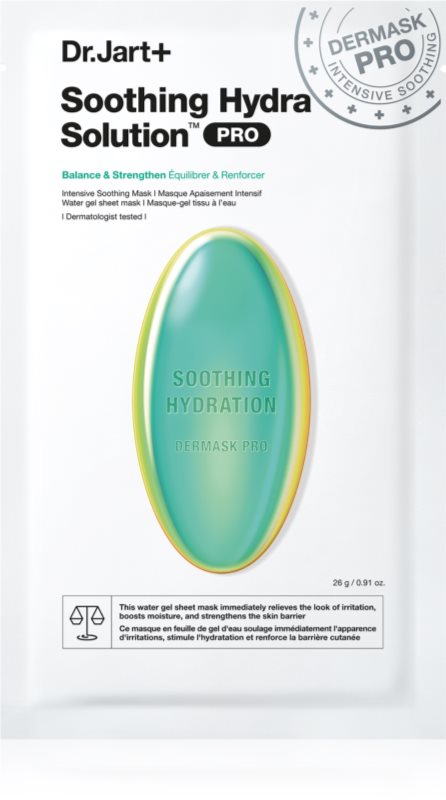 Dr. Jart+ Soothing Hydra Solution™ Intensive Soothing Mask mască facială regeneratoare și hidratantă 26 g