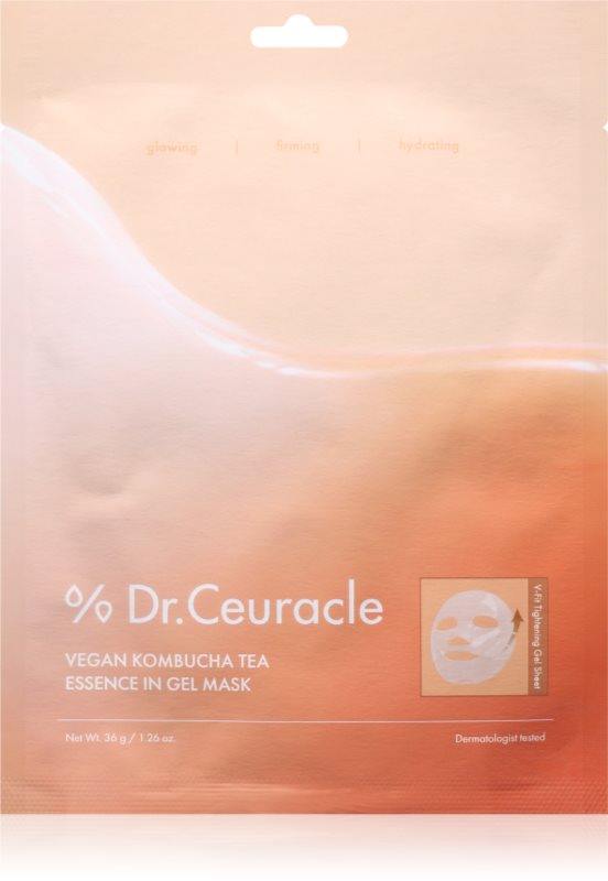 Dr.Ceuracle Vegan Kombucha Tea Essence Gel Mask mască textilă nutritivă cu textura de gel 36 g