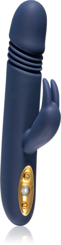 Dream Toys Goddess Collection Zephyros vibrator cu stimularea clitorisului Blue 23 cm