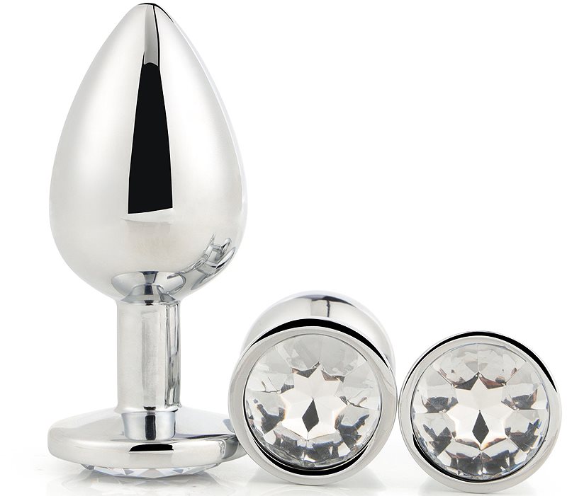 Dream Toys Gleaming Love Silver Plug Set set de butt plug-uri Silver Plug Set