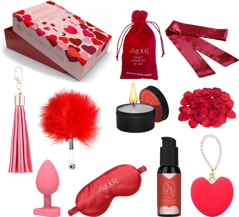 Dream Toys Amour The Hearts Of Love Happy Heart Kit set de jucării sexuale 10 buc