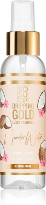 Dripping Gold Wonder Water Coconut Spray pentru protectie faciale Medium - Dark 100 ml