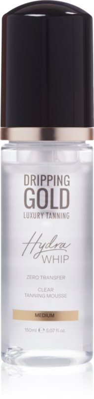 Dripping Gold Luxury Tanning Hydra Whip spumă transparentă autobronzantă corp si fata culoare Medium 150 ml
