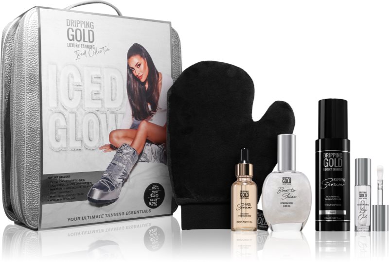 Dripping Gold Iced Glow set cadou corp si fata 5 buc