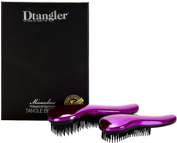 Dtangler Miraculous set pentru par usor de pieptanat Purple