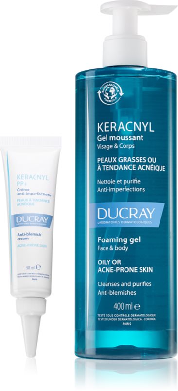 Ducray Keracnyl set pentru piele sensibila predispusa la acnee
