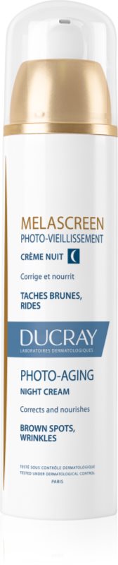 Ducray Melascreen crema de noapte nutritiva impotriva petelor pigmentate si a ridurilor 50 ml