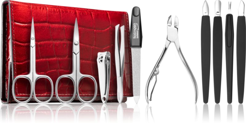 DuKaS Premium Line Solingen 252 Set de manichiură + carcasă Burgundy
