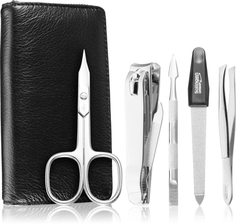 DuKaS Premium Line Solingen 1693 Set de manichiură geanta din piele pentru bărbați