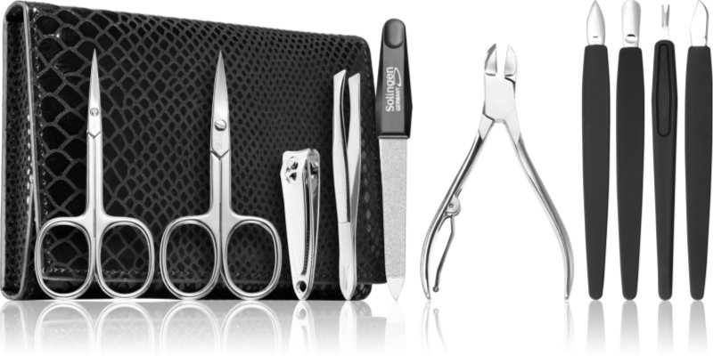 DuKaS Premium Line Solingen 252 Set de manichiură geanta din piele Black