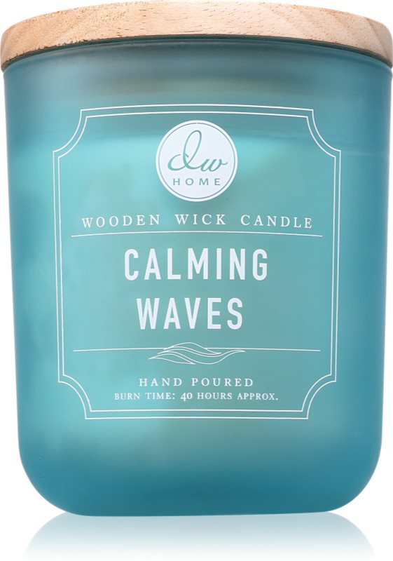 DW Home Signature Calming Waves lumânare parfumată cu fitil din lemn 326 g