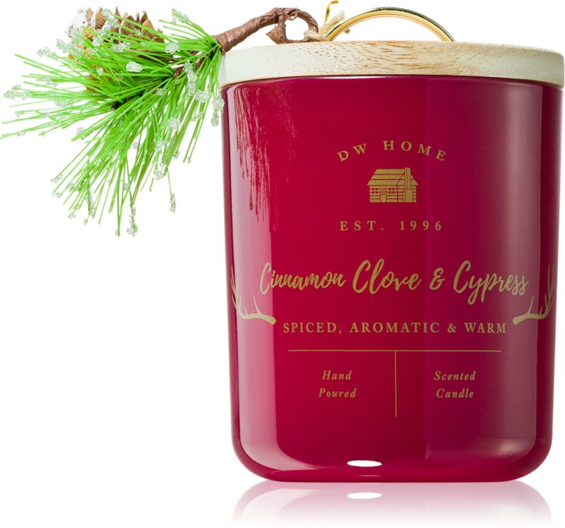 DW Home Farmhouse Cinnamon Clove & Cypress lumânare parfumată